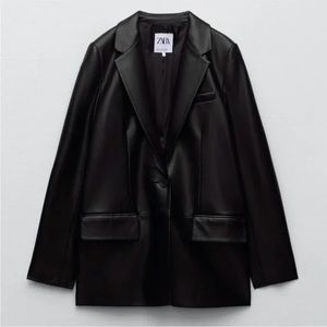 Zara Leather Blazer